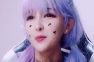 cd高颜值主播《dami》紫发直播秀